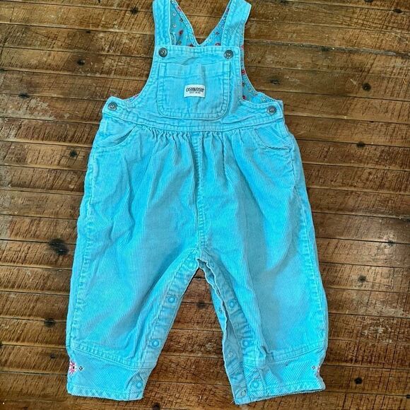 Oshkosh B’gosh vintage blue corduroy 18 month overalls - Picture 1 of 5